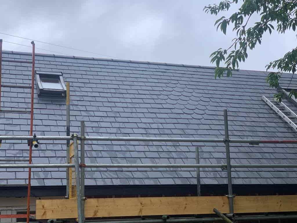 This is a photo of a slate roof installed in Canterbury. Installation carried out by Canterbury Roofers
