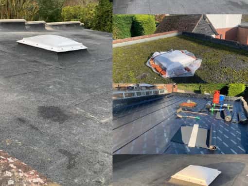 This is a photo of a flat roof being installed in Canterbury. Installation carried out by Canterbury Roofers