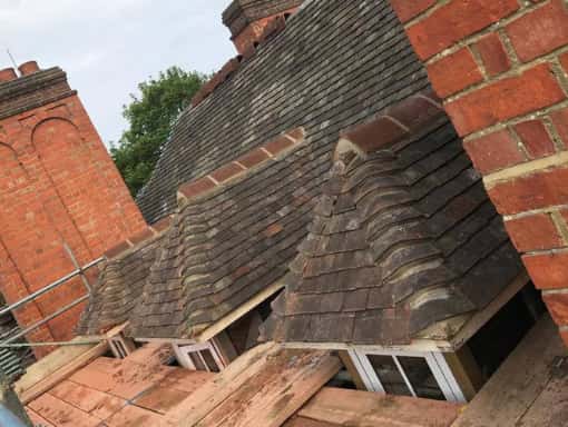 This is a photo of a roof being repaired in Canterbury. Installation carried out by Canterbury Roofers